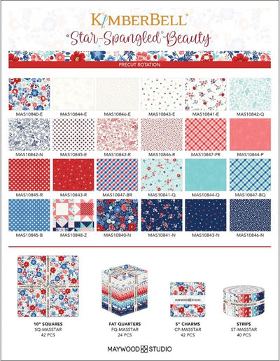 Star Spangle Beauty 2.5" Strips