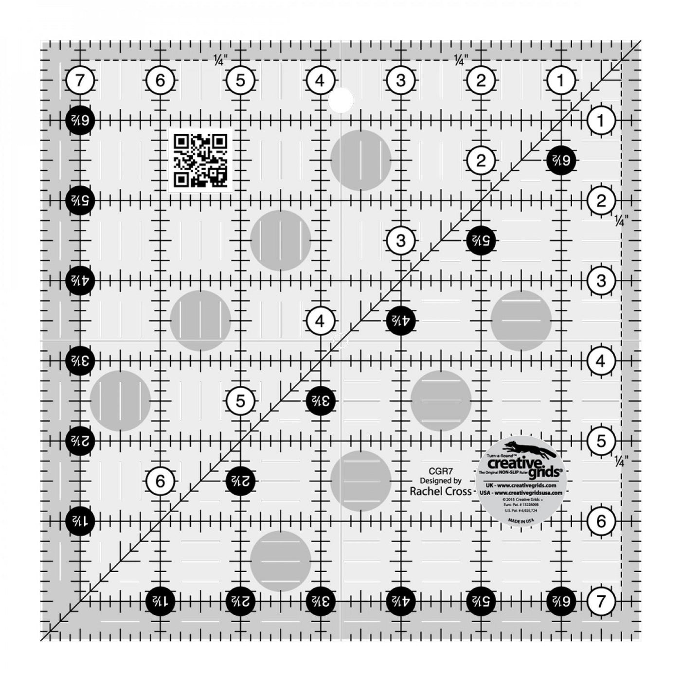 Creative Grids Quilt Ruler 7-1/2" Square