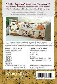 Kimberbell Gather Together Bench Pillow CD
