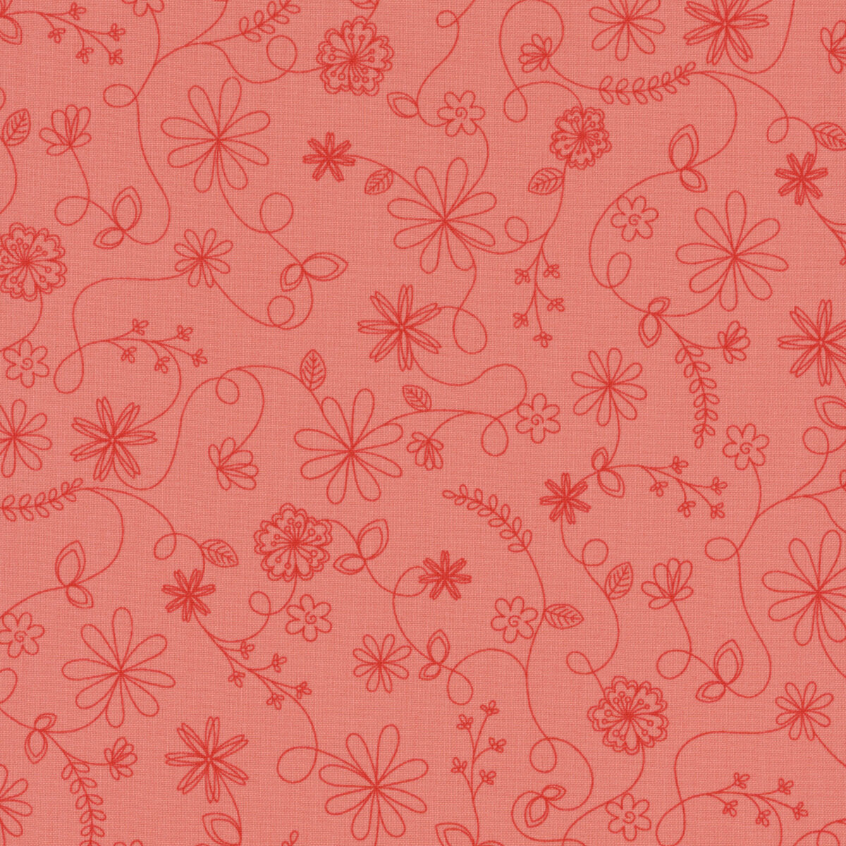Kimberbell Basics Swirl Floral Peach MAS8261-P