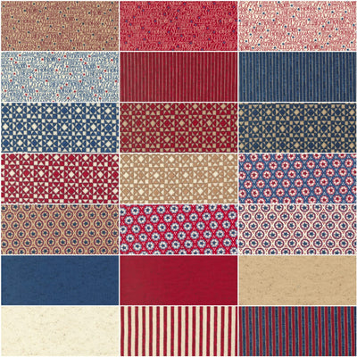 My Country Fat Quarter Bundle, 21 Fat Quarters and one Panel