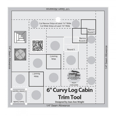Creative Grids Curvy Log Cabin Trim Tool