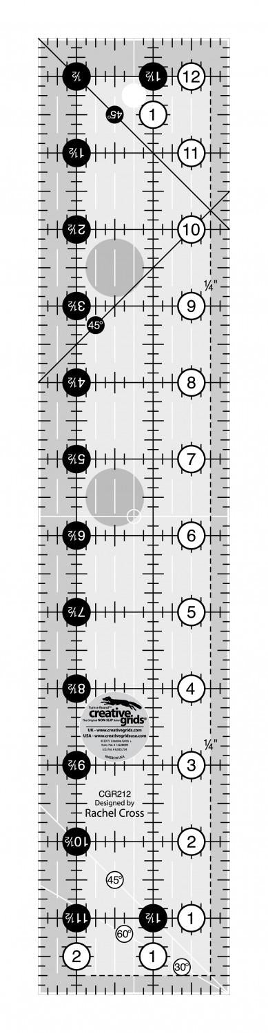 Creative Grids Quilt Ruler 2-1/2in x 12-1/2in