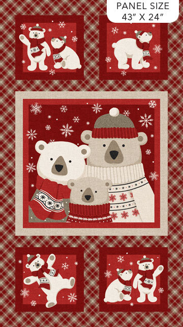 Warm and Cozy Red Plaid By Northcott Studio 44" 100% Cotton Flannel Reds, creams and tans.