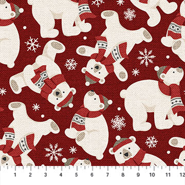 Warm & Cozy Flannel Bear Panel