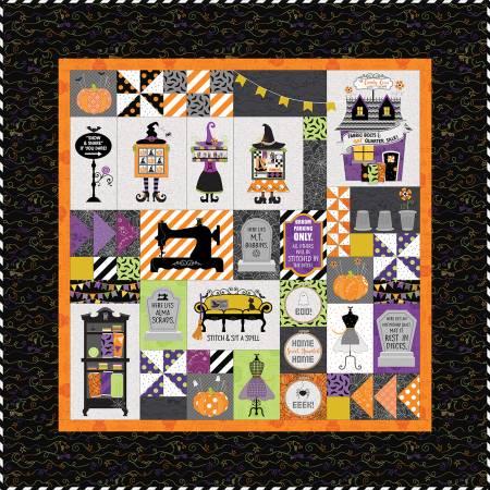 Hometown Halloween: The Candy Corn Quilt Shoppe ENTIRE KIT 40x40