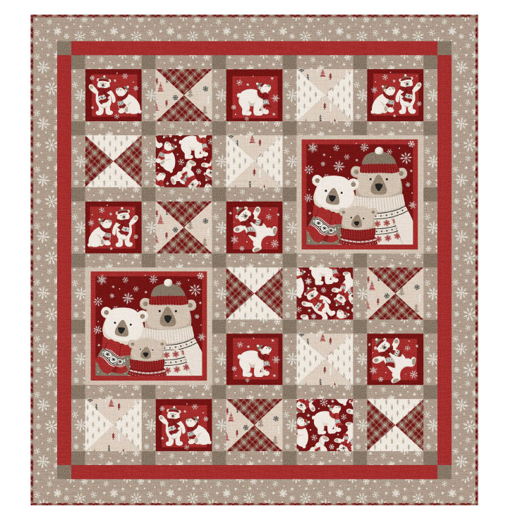 Warm and Cozy Red Plaid By Northcott Studio 44" 100% Cotton Flannel Reds, creams and tans.