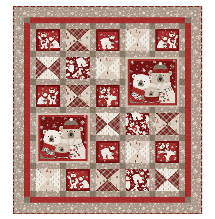 Warm & Cozy Snowflakes on Red