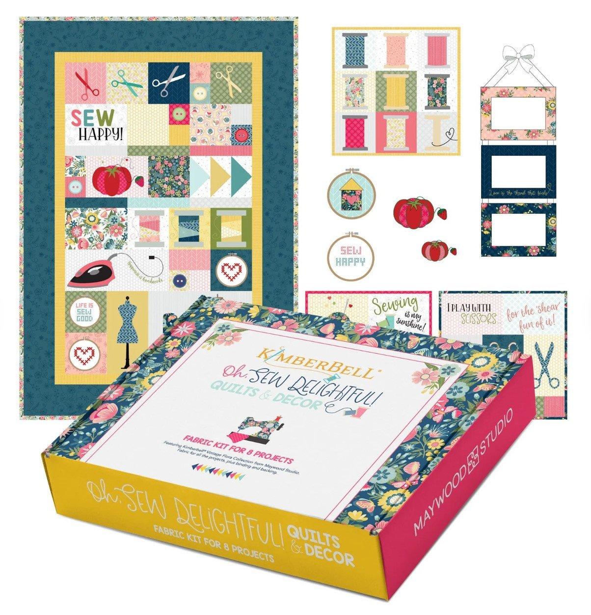 Quilt Kit Oh Sew Delightful, 8 projects plus binding & backing