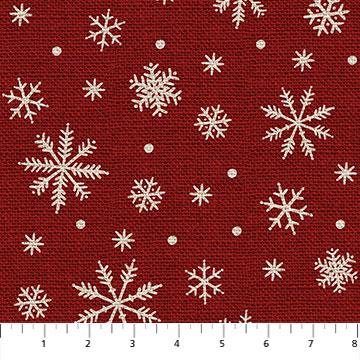 Warm & Cozy Snowflakes on Red